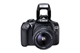 Canon EOS 1300D - Cámara réflex de 18 Mp (pantalla de 3", Full HD, 18-55 mm, f/3.5-5.6, NFC,...