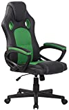 CLP Silla Racing De Oficina Fire En Simil Cuero & Base con Ruedas I Silla Gamer Regulable En...