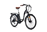 Moma Bikes Bicicleta Electrica E26.2 Aluminio, SHIMANO 7V, Frenos de disco hidráulicos...